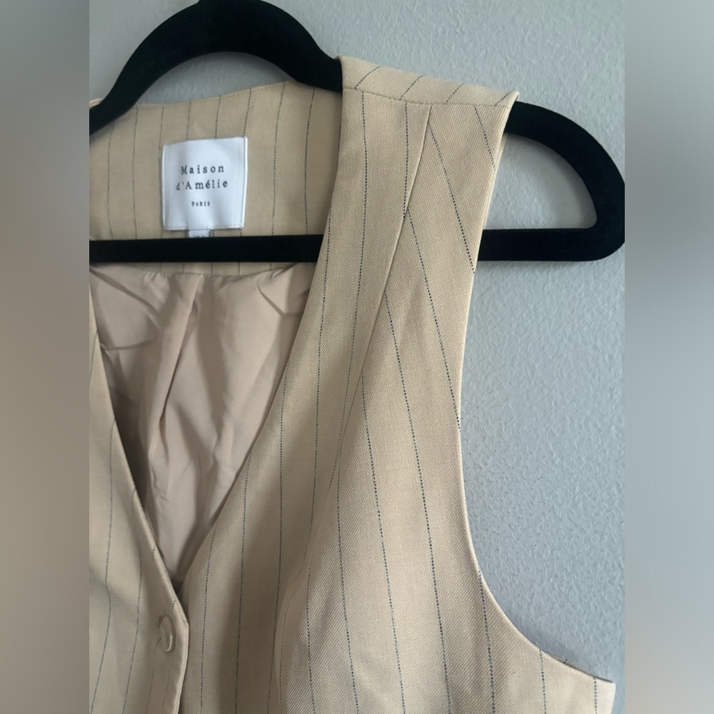 Maison d'Amélie pinstripe vest S - Picture 2 of 7